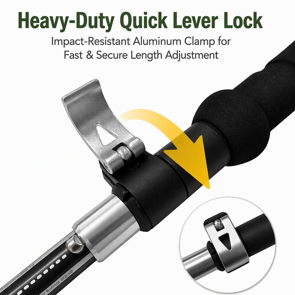 Foldable T6 Aluminum Trekking Poles with Cork Grips – Pair - Image 6