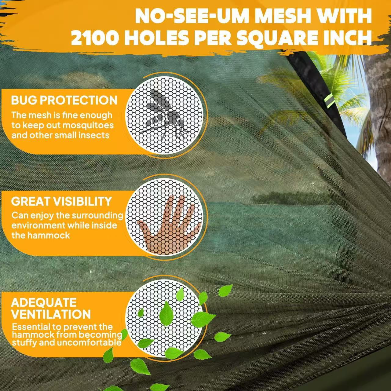 Quick-Open Mosquito Net Hammock - Image 6