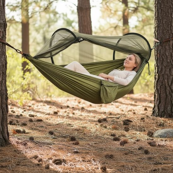 Quick-Open Mosquito Net Hammock - Image 2