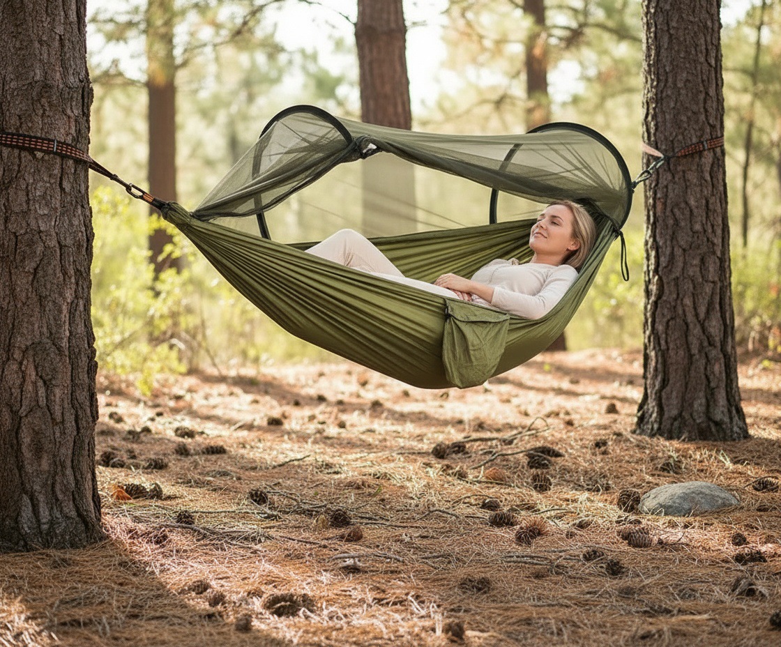 Quick-Open Mosquito Net Hammock - Image 2