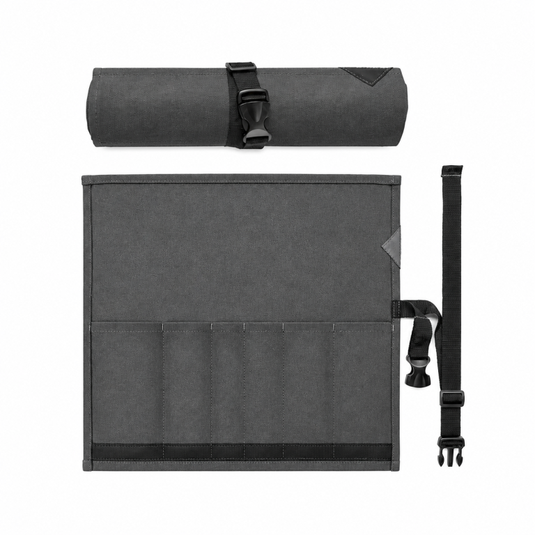 6-Pocket Canvas Knife Roll Bag