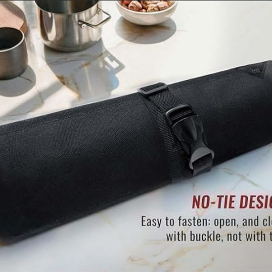 6-Pocket Canvas Knife Roll Bag - Image 8