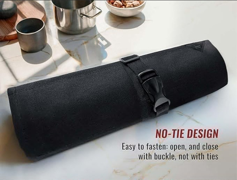 6-Pocket Canvas Knife Roll Bag - Image 8