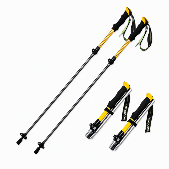 Professional Folding Aluminum Trekking Poles – Pair