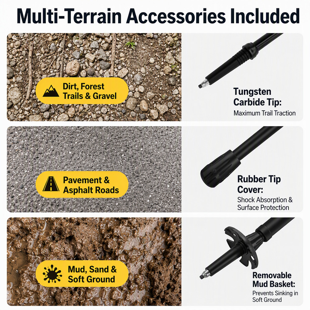 Professional Folding Aluminum Trekking Poles – Pair - Image 10