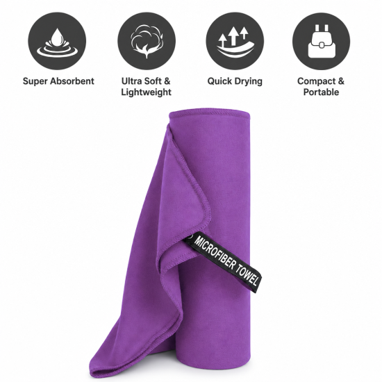 Quick-Dry Towel with Zipper Pouch - Image 3