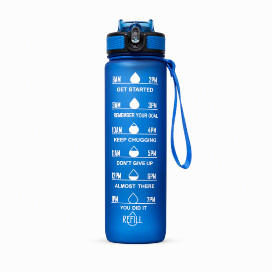 Time-Marker Water Bottle with Straw - Image 21