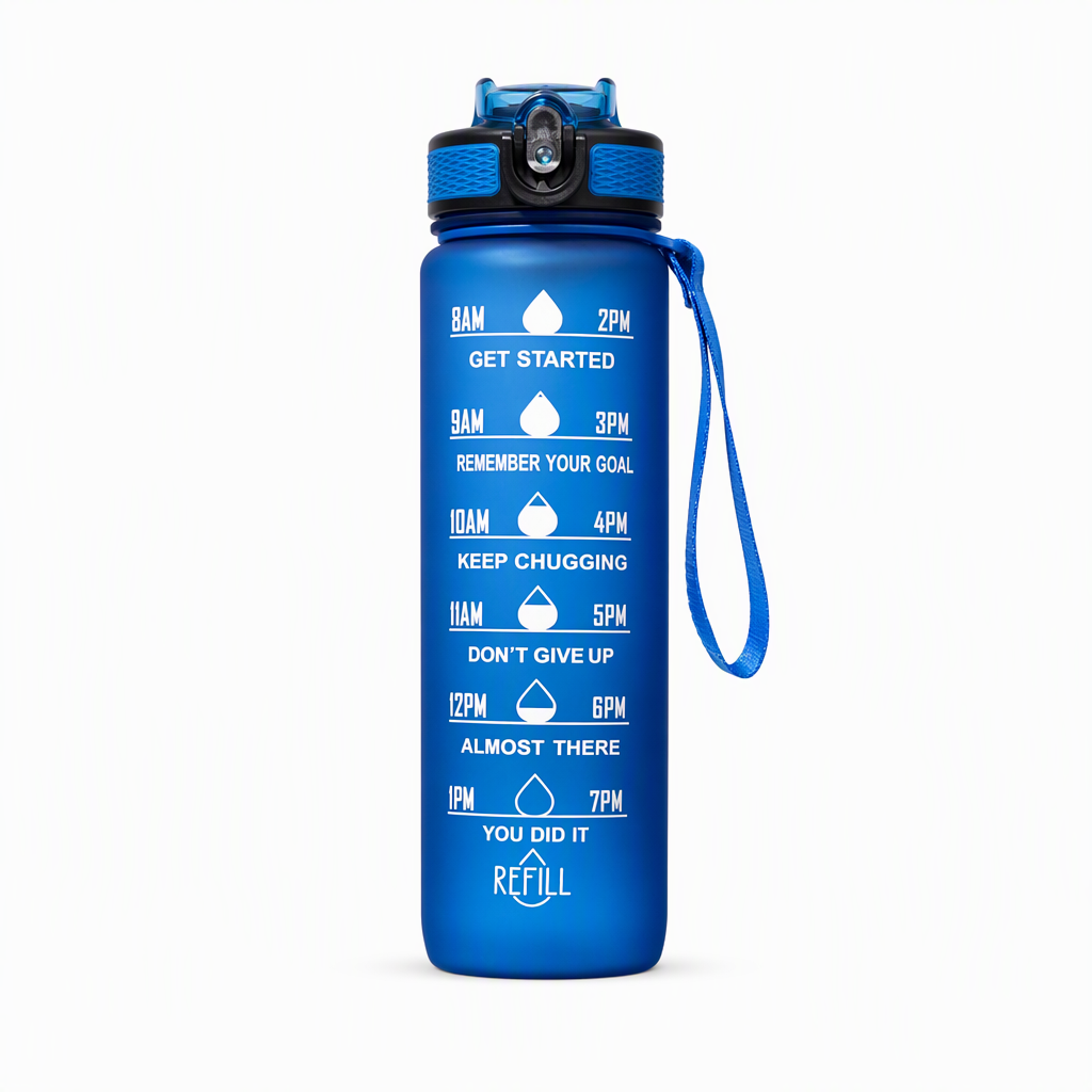 Time-Marker Water Bottle with Straw - Image 21