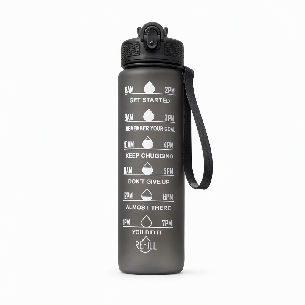 Time-Marker Water Bottle with Straw - Image 17