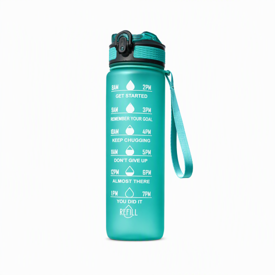 Time-Marker Water Bottle with Straw - Image 14